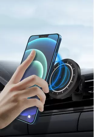 Автомобильный магнитный держатель с беспроводной зарядкой MIVO MZ17, 15W