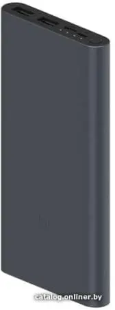 Внешний аккумулятор Xiaomi Mi Power Bank 3 PLM13ZM 10000mAh (черный)