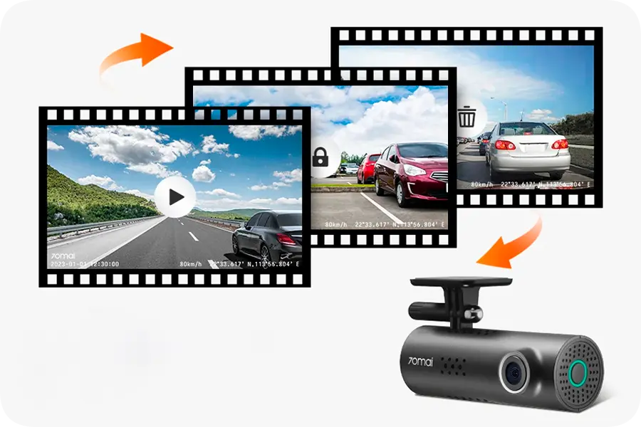 Циклическая запись 70mai Dash Cam 3 M200