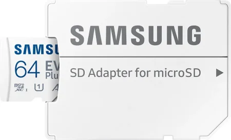 Карта памяти Samsung EVO Plus microSDXC 64GB (с адаптером)