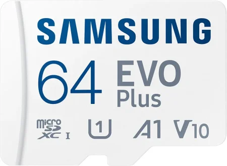 Карта памяти Samsung EVO Plus microSDXC 64GB (с адаптером)